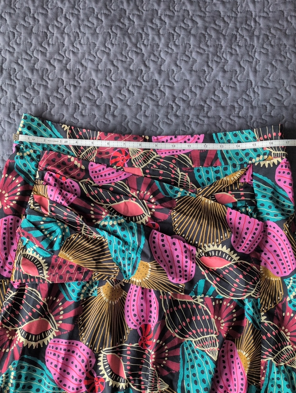 FARM Rio Shell Mix Midi Skirt Multi L - Picture 7 of 7